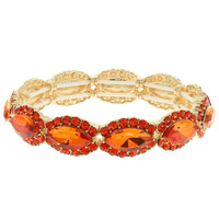RHINESTONE BEZELED CRYSTAL STRETCH BRACELET